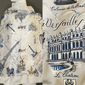 Rare Vintage Paris Souvenir Scarf Unworn Near Mint Condition 31 In
